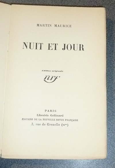 Nuit et jour (édition originale)