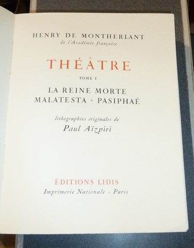 Théâtre (5 volumes avec suite)