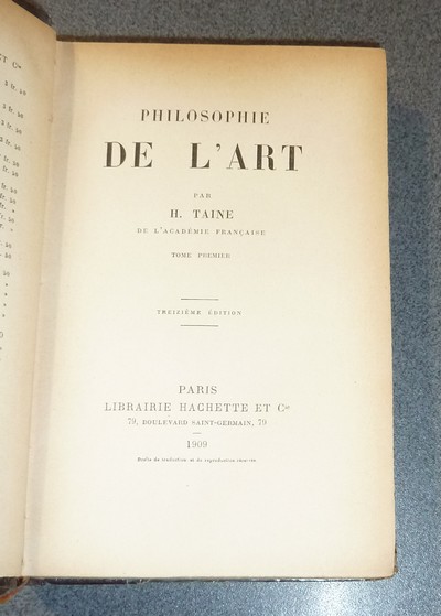 Philosophie de l'art (2 volumes)
