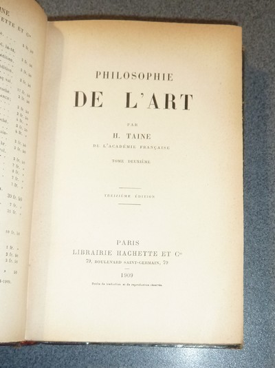 Philosophie de l'art (2 volumes)
