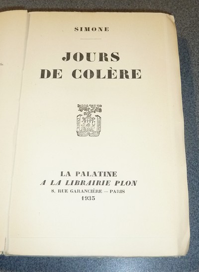 Jours de colère