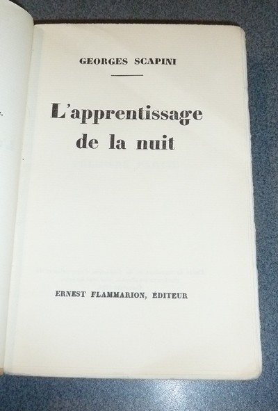 L'apprentissage de la nuit