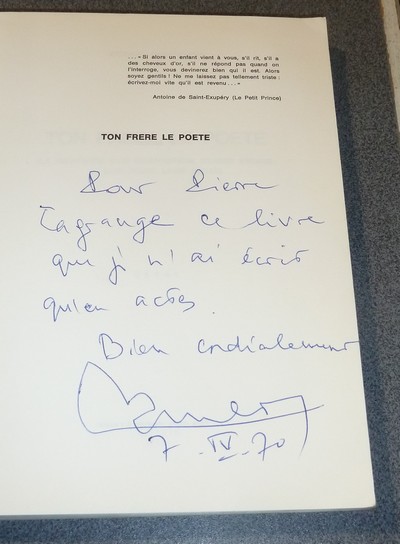 Ton frère le poète (la rencontre d'un compositeur, Gilbert Bécaud et d'un poète, Louis Amade). Essai