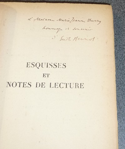 Esquisses et notes de lecture