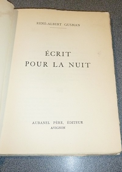 Écrit pour la nuit (édition originale avec dédicace)