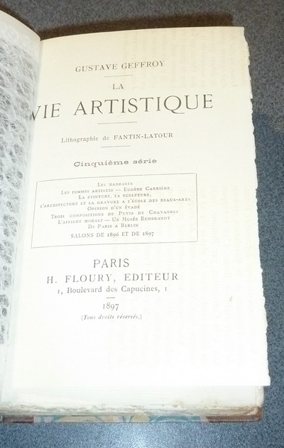 La vie artistique. Cinquième série. Lithographie de Fantin-Latour