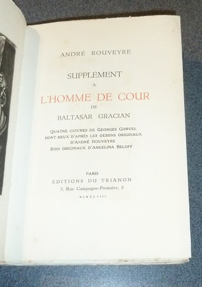 Supplément à l'Homme de Cour de Baltasar Gracian