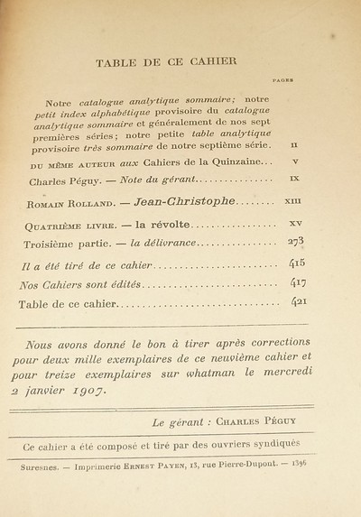 Jean-Christophe. IV - La révolte - 3 - La délivrance
