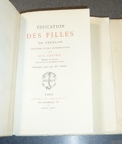 Éducation des Filles, précédée d'une introduction par Oct. Gréard