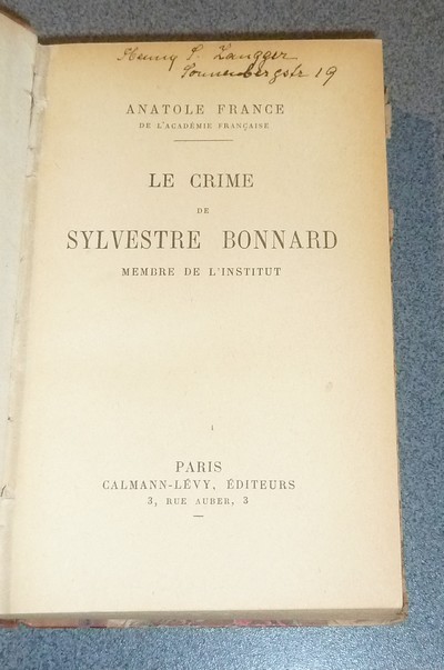 Le crime de Sylvestre Bonnard, Membre de l'Institut