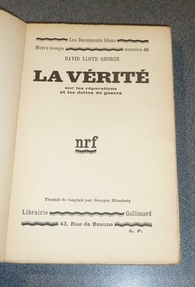 La vérité sur les réparations et les dettes de guerre