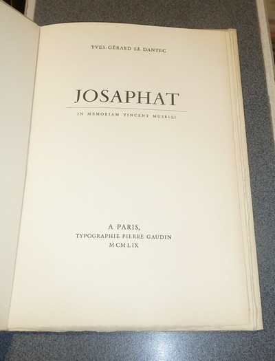 Josaphat. In Mémoriam Vincent Muselli