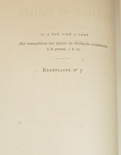 Ni Dieu, ni Maître, pièce en quatre acte (édition originale)
