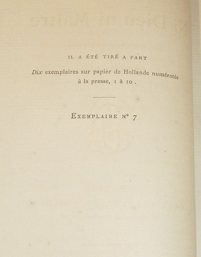 Ni Dieu, ni Maître, pièce en quatre acte (édition originale)