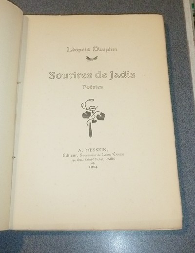 Sourires de Jadis. Poèsies