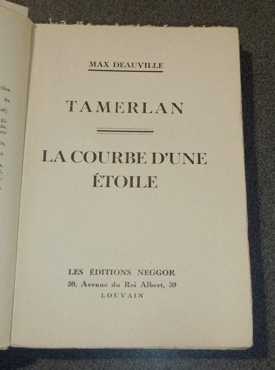 Tamerlan et la Courbe d'une étoile