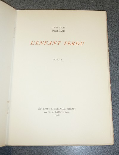 L'enfant perdu. Poème