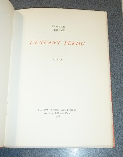 L'enfant perdu. Poème