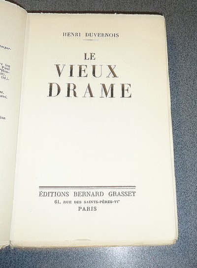 Le vieux drame