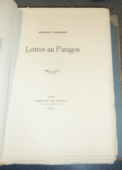 Lettres au Patagon (édition originale)