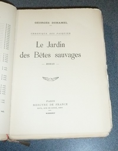 Le jardin des bêtes sauvages