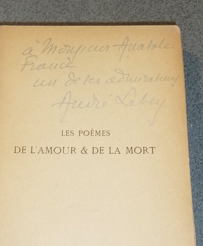 Les poèmes de l'Amour et de la Mort