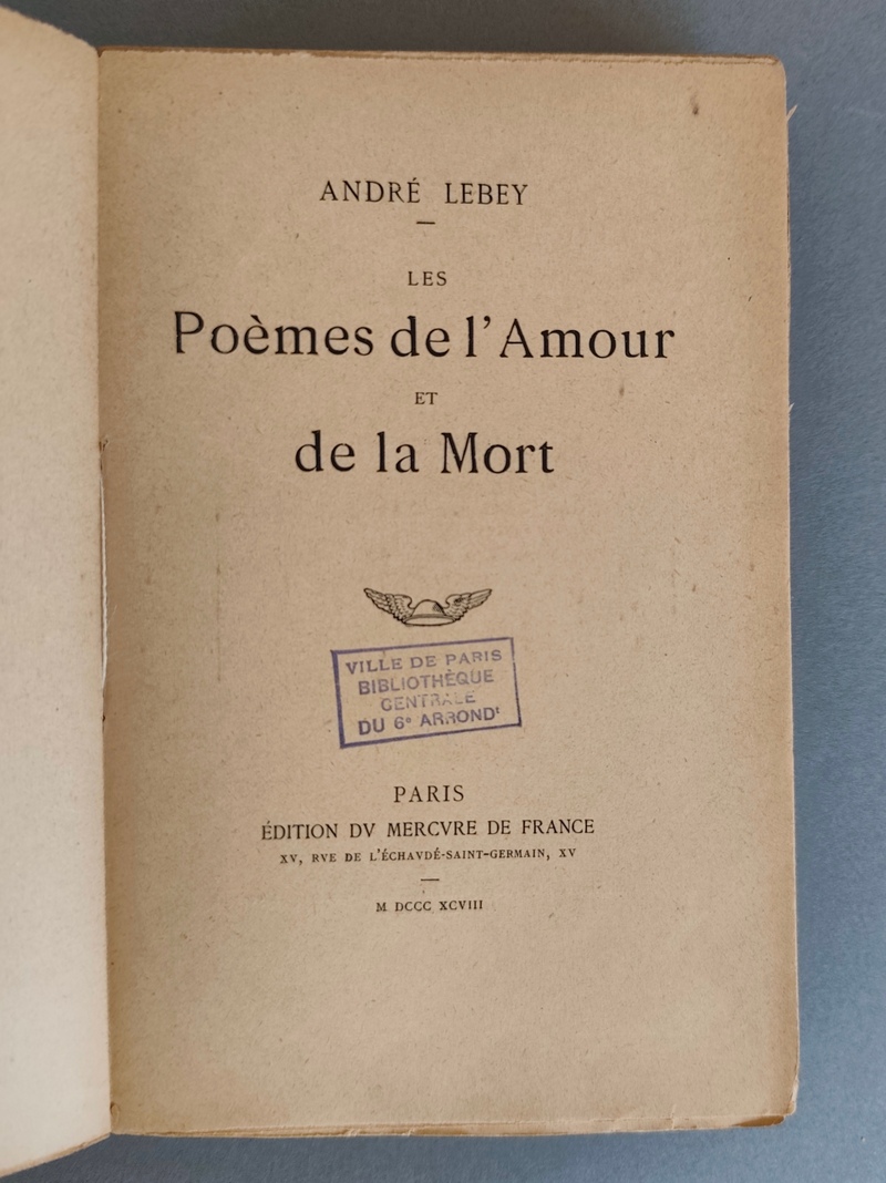 Les poèmes de l'Amour et de la Mort