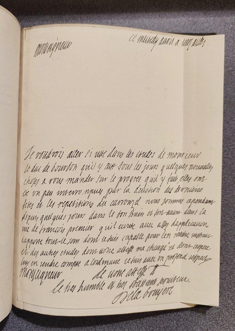 Album des oeuvres de La Bruyere (gravures, fac-similés, armes et blason..)