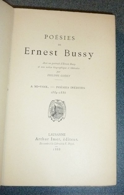 Poésies de Ernest Bussy