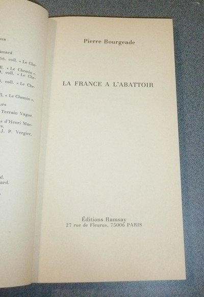 La France à l'abattoir