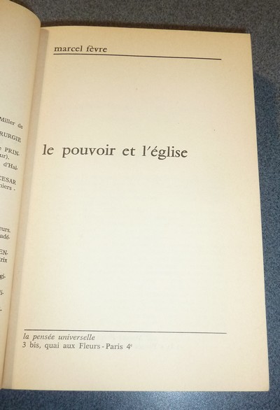 Le pouvoir et l'Église