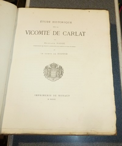 Étude historique sur la Vicomté de Carlat