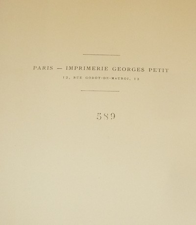 Collection du Marquis de Biron. Première vente, juin 1914. Catalogue des dessins pastels et peintures de l'école française du XVIIIe siècle, objets d'art et d'ameublement