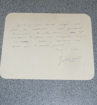 Lettre autographe signée de Jules Lemaitre à Ernest Lajeunesse