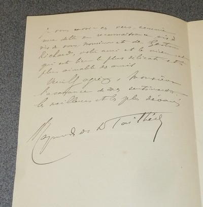 Lettre autographe de 2 pages signé et daté par Raymond de La Tailhède du 22 mai 1909