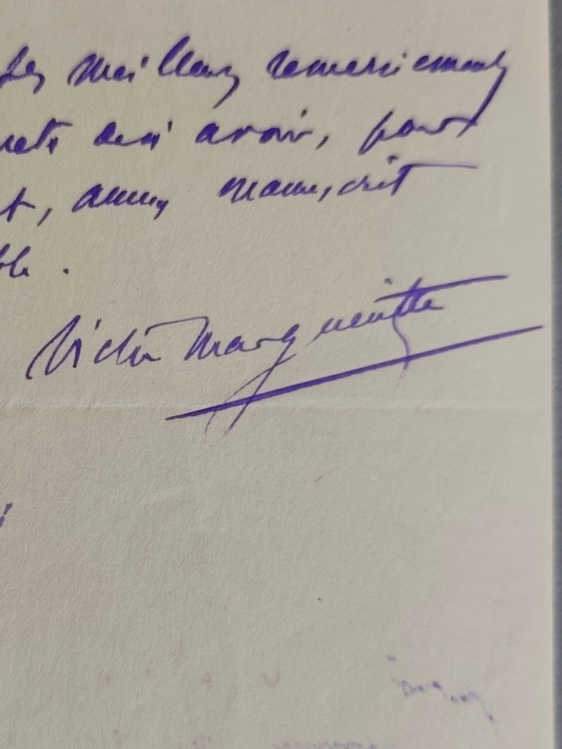 Lettre autographe signée