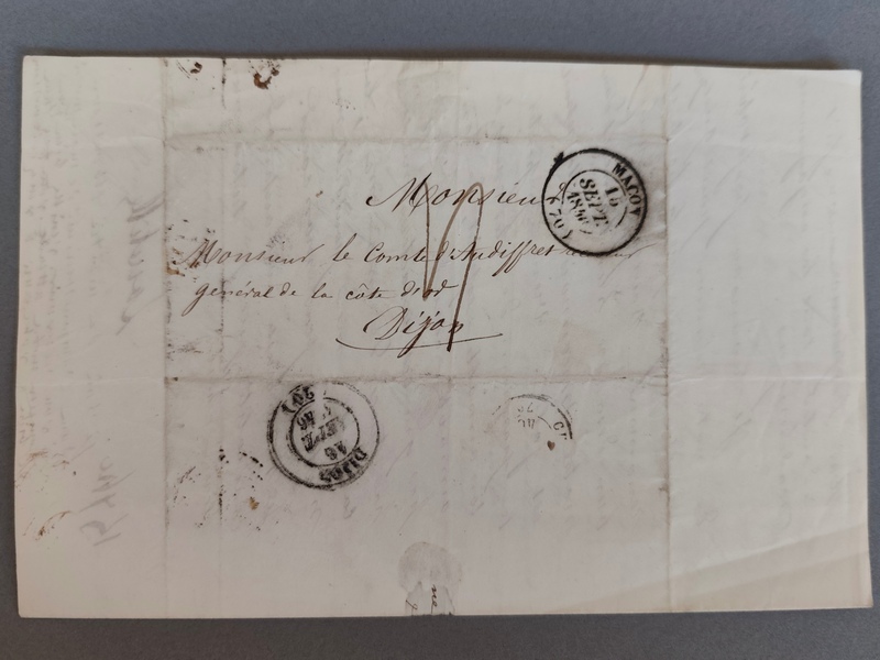 Lettre autographe signée par Charles de Lacretelle et datée du 15 septembre 1846