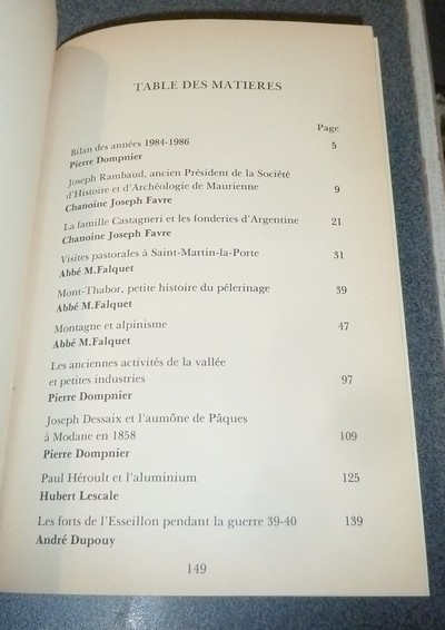 Société d'Histoire et d'Archéologie de Maurienne - Tome XXII, 1986