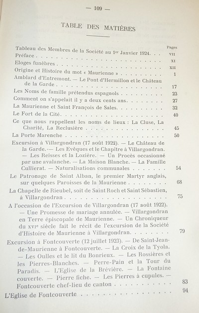 Société d'Histoire et d'Archéologie de Maurienne - Tome VI, Deuxième Série, Première et Deuxième parties, 1916 - 1924 (2 volumes)