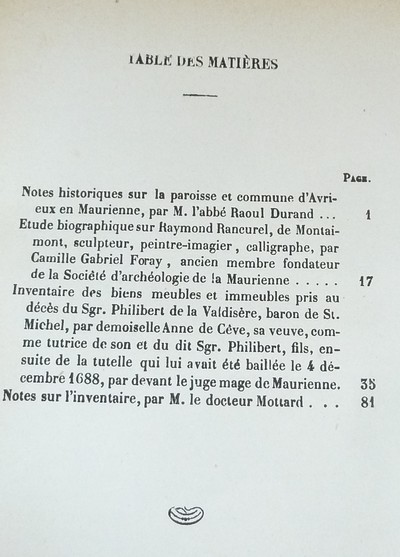 Société d'Histoire et d'Archéologie de Maurienne - Première Série, 4e volume, les Bulletins 1 à 5 (Complet des 5 volumes), 1876-1877-1879