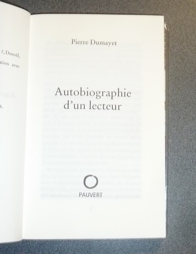 Autobiographie d'un lecteur