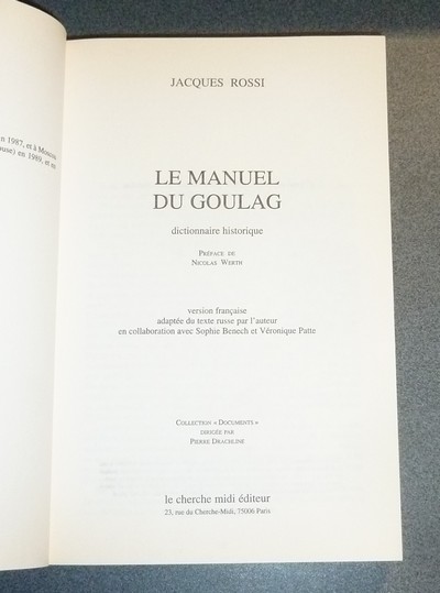 Le Manuel du Goulag. Dictionnaire historique