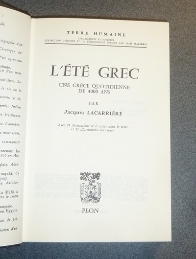 L'été grec. Une Grèce quotidienne de 4000 ans