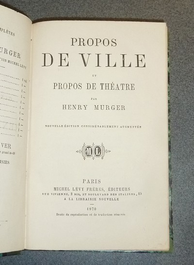 Propos de ville et propos de Théâtre