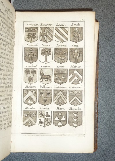 L'État de la Provence, contenant ce qu'il y a de plus remarquable dans la Police, dans la Justice, dans l'Église & dans la Noblesse de cette Province, avec les Armes de chaque famille (3 volumes, 1693, 26 planches)