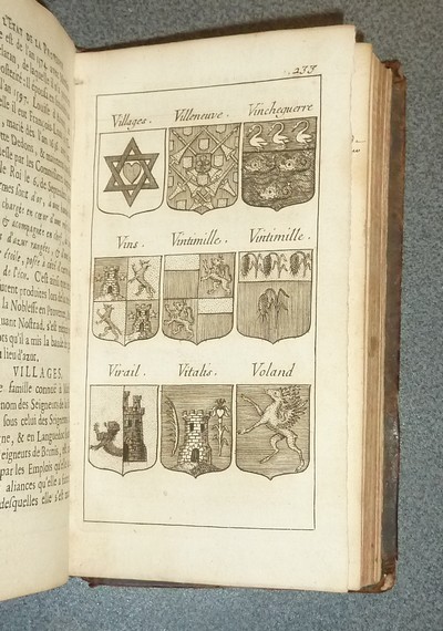 L'État de la Provence, contenant ce qu'il y a de plus remarquable dans la Police, dans la Justice, dans l'Église & dans la Noblesse de cette Province, avec les Armes de chaque famille (3 volumes, 1693, 26 planches)