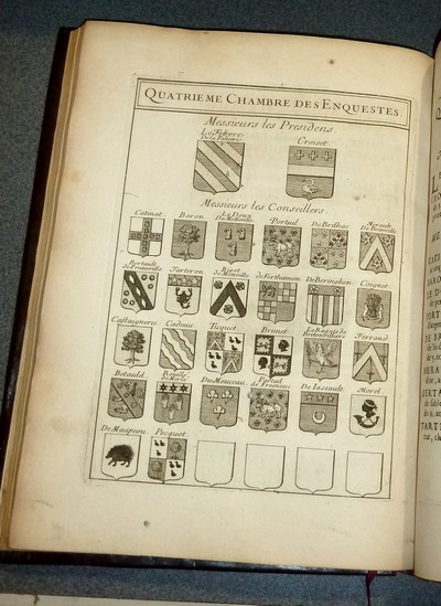 Augustissimo Galliarum Senatui, Panegyricus dietus in Regio Ludovici Magni Collegio Societatis Jesu. Explication de l'appareil pour la Harangue prononcée en l'honneur du Parlement de Paris