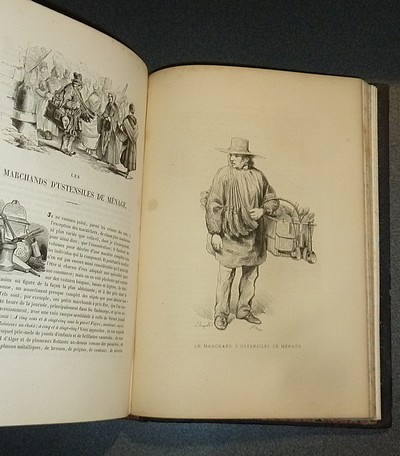  Les Français peints par eux-mêmes, Encyclopédie morale du Dix-neuvième siècle. Tome cinquième. (population parisienne et les petits métiers, 65 gravures hors texte, 376 pages)