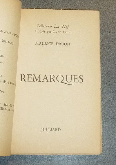 Remarques