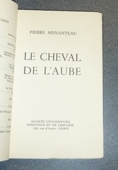 Le cheval de l'aube